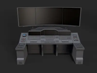 Control Desk 1  Low-poly 3D model