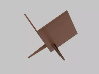 Mid Century Modern Vinyl Record Holder Low-poly 3D model