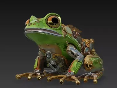 Mecha Frog - Cybernetic Amphibian 3D Model 3D print model