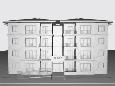 3 Different Apartment Buildings as Mansion 3D model