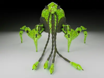 Model sci fi droid Low-poly 3D model