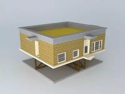 Upside down house Free 3D model