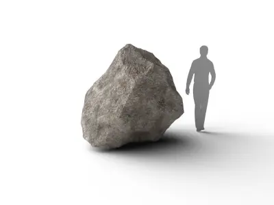 Rock M05A Low-poly 3D model