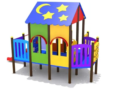 playground Playhouse Low-poly 3D model