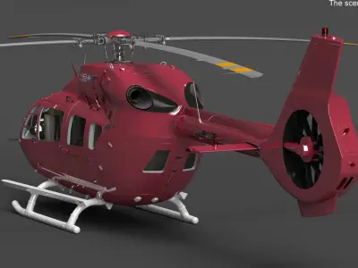  Eurocopter H145 Helicopter Rigged 