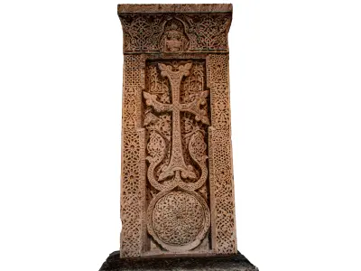 Tomb cross stone 3D model