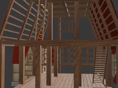 Medieval Town Square 3D model