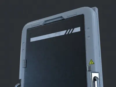 Futuristic Scifi Decoration Door -Game Ready- PBR Low-poly 3D model