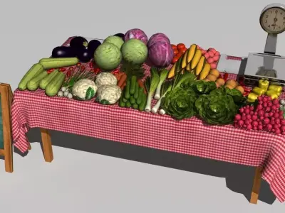 Vegetable stand 3D model