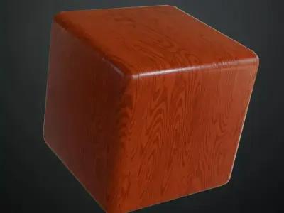 Polished Glossy Cherry Wood Surface PBR Texture