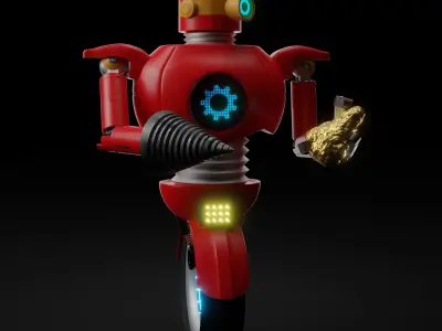 3D Drill Drone Robot 3D model