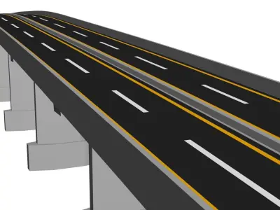 Concrete Bridge 3D model purchase