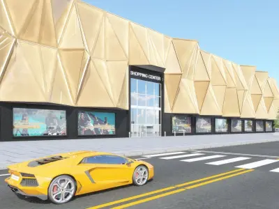 Shopping Centre 2 - Interior and Exterior 3D model