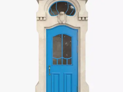 Entrance classic door 62  3D model