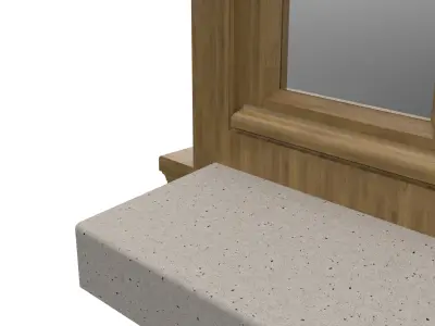 Photorealistic Wooden Casement Window PBR 3D Model 3D model
