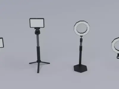 Studio Lights Pack Low-poly 3D model