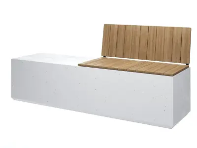 Concrete benches - BOX WBH By SIT and BOX WB By SIT 3D model