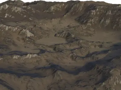 Landscape 77 Low-poly 3D model