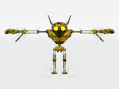 Friendly Robot Low-poly 3D model
