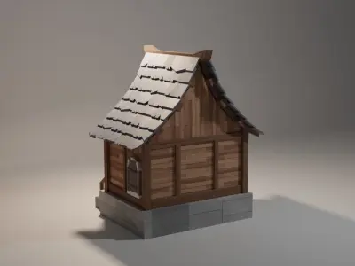 Toon Cottage 3D model