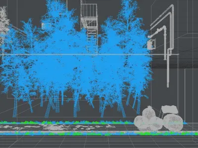 Abandoned Road Low-poly 3D model