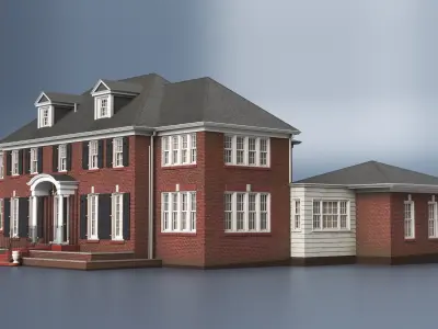  Home Alone Brick Colonial House 
