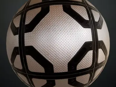 Sci-Fi Diamond Plate Armor Panel PBR SEAMLESS Texture