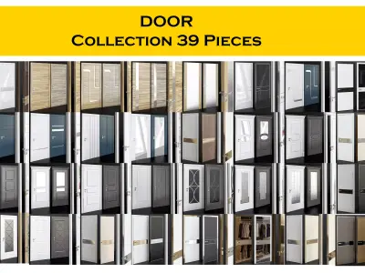 DOOR Collection 39 Pieces 3d model 3D model