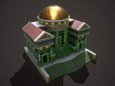 Roman Courthouse Low-poly 3D model