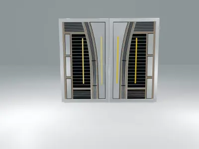 high glossy finish traditional Gate Low-poly 3D model