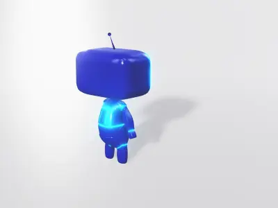 Cuty Bot Low-poly 3D model