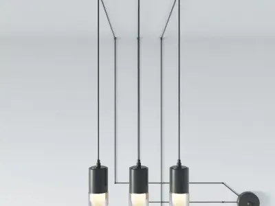WIREFLOW FREEFORM 0363 LED SUSPENSION LAMP  3D model