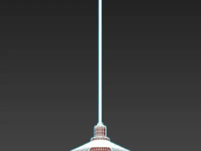 ludacris-3513-1w copper pendant light with clear glass shade 3D model
