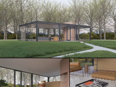 Glass House 3D model