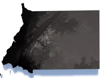 Equatorial Guinea Country Terrain 3D model
