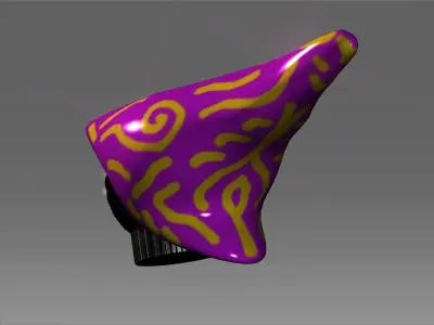 Wizard Cone Hat Helmet Space Ship Low-poly 3D model