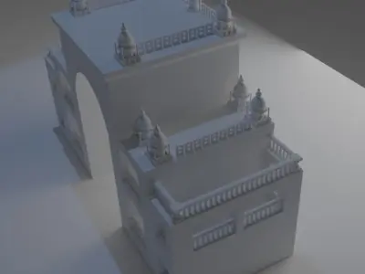 Islamic Entrance Structure 3D model