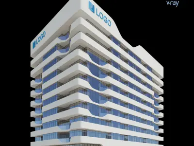 Modern Residential Building 003 3D model