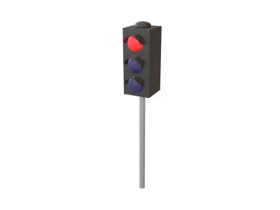 Traffic Light v1 008 Low-poly 3D model
