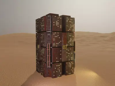 Apocalyptic building Free 3D model