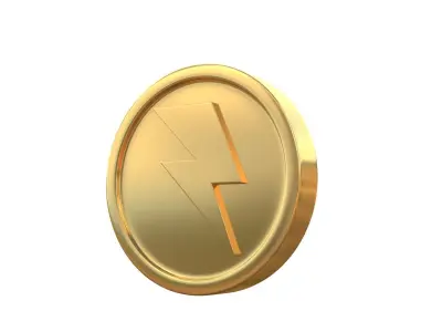 Lightning Coin 3D model