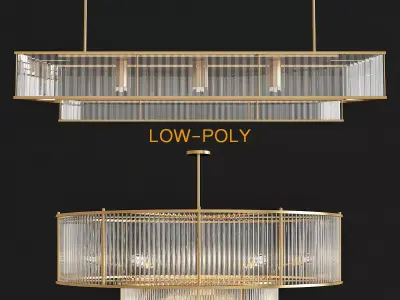 Westelm Sphere Stem Chandelier 3d model Low-poly 3D model