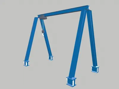 Light Gantry Crane Low-poly 3D model