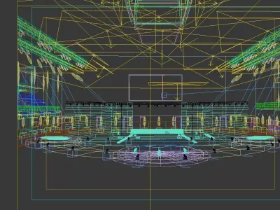 Stage party concert fashion catwalk T station  77 3D model