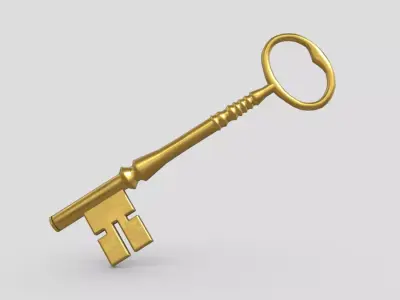 Key 3 Low-poly 3D model