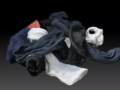 Pile of Cloths 7 Low-poly 3D model