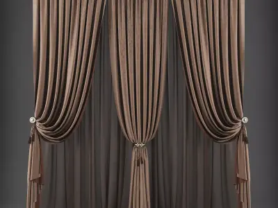 Curtain 3D model 301 Low-poly 3D model