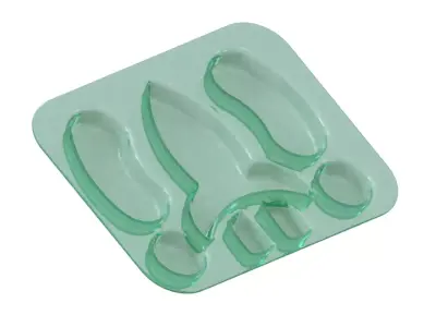 Transparent Baby Rocket Plate 3D model