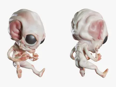 Alien UFO Blender 3D model