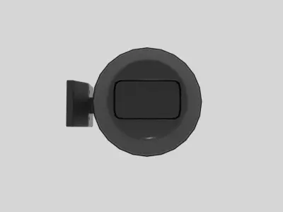 Solar Powered Wall Light Low-poly 3D model